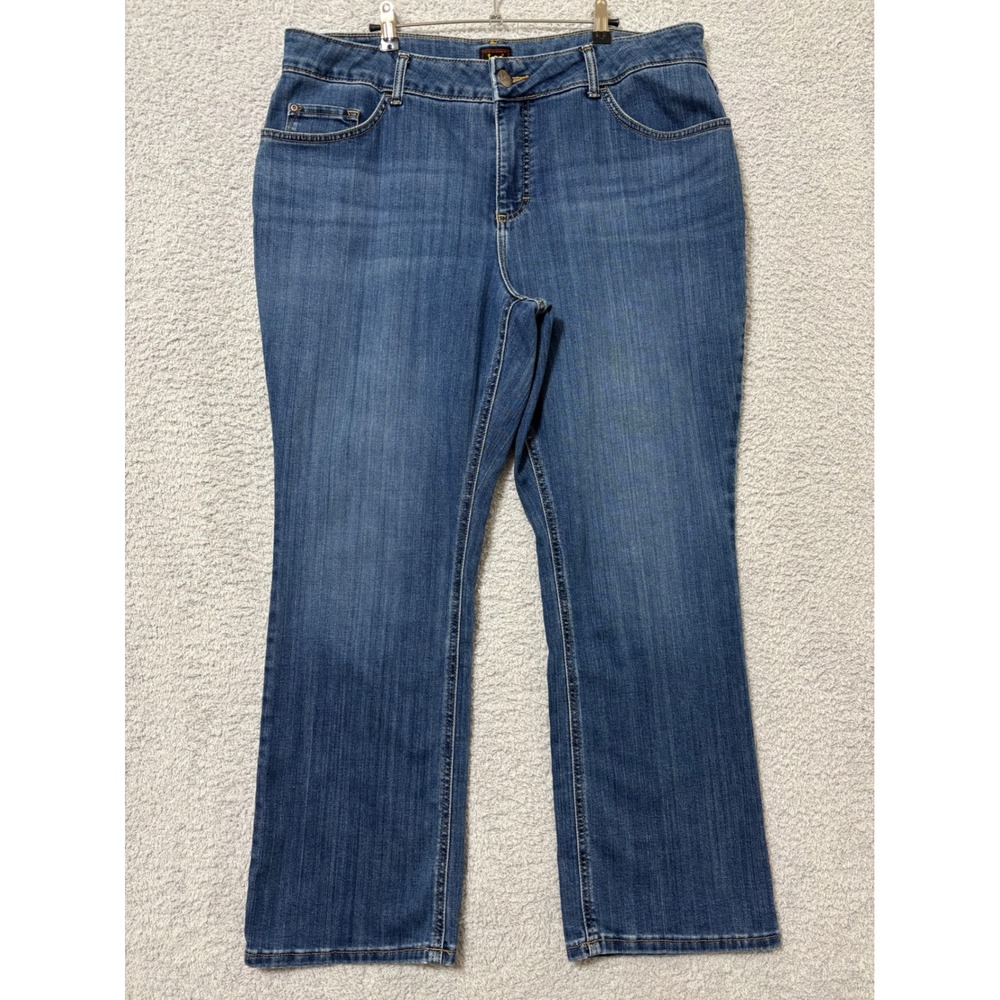 Straight Leg Jeans Plus Size 20W Short Stretch Medium Wash Lee